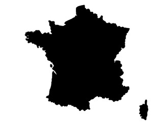 フランスの地図（シルエット）