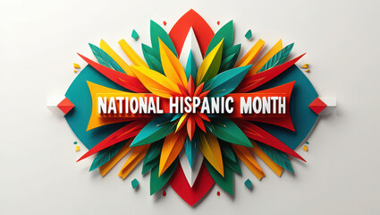 Vibrant paper craft celebration for national hispanic heritage month