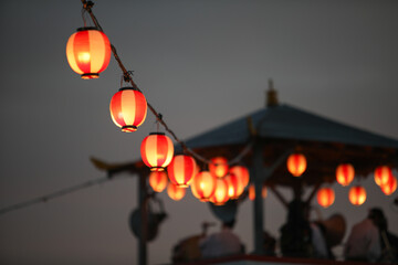 夕暮れの夏祭り