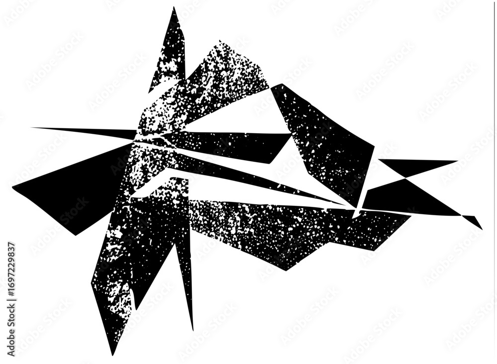 Aufkleber vector dynamic abstract shapes create a fragmented modern .