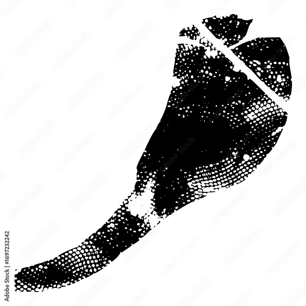 Poster vector dark footprint with textured details