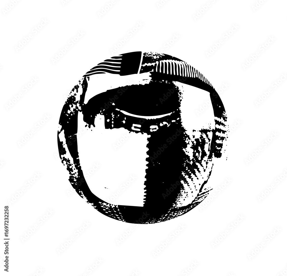 Poster Vector Abstract shield with geometric shapes and lines.
