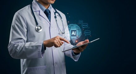 Doctor Working in Modern Laboratory with Medical Equipment