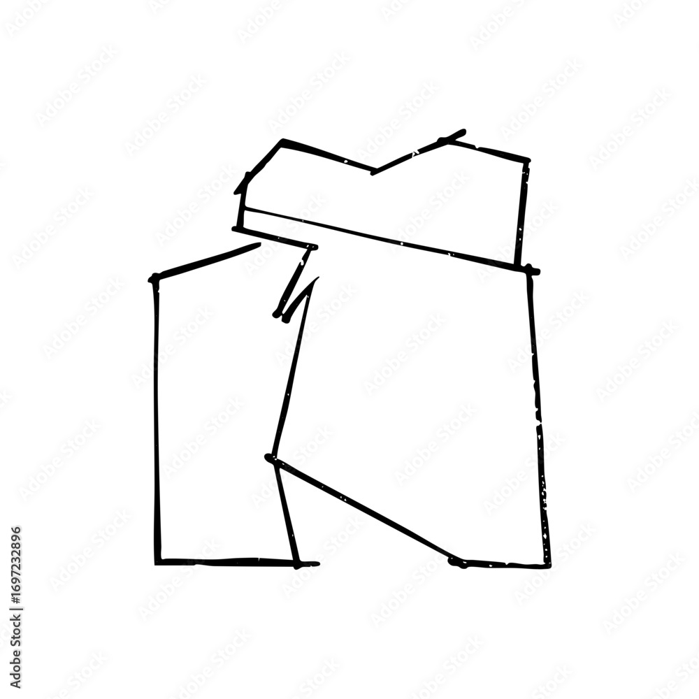 Poster vector abstract geometric shapes depict a fragmented composition with overlapping forms.