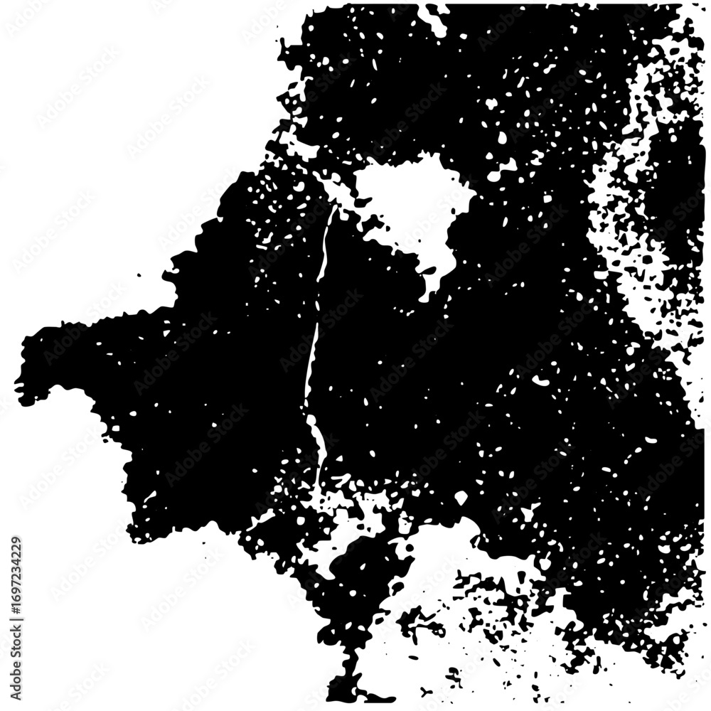 Poster vector abstract black splatter with textured edges.