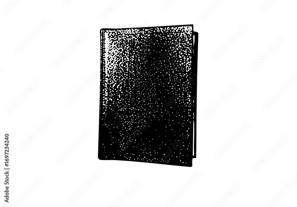 Poster vector dark rectangular form with speckled texture.
