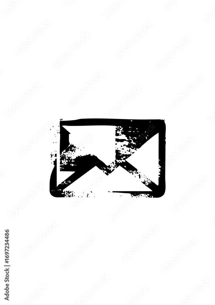 Poster vector abstract envelope with distressed texture.