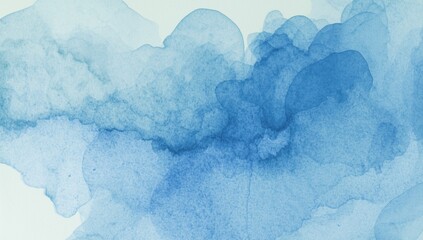 Artistic Blue Watercolor Abstract Background