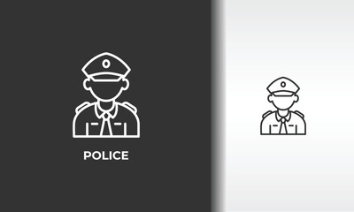 Police Vector, Icon Or Logo Sign Isolated Symbol Illustration