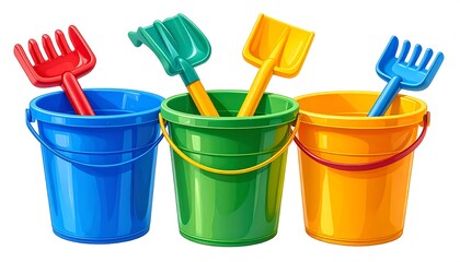 Colorful plastic children's sand toys