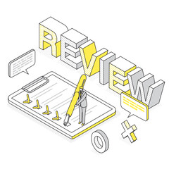 レビュー・評価イラスト