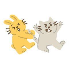 友達 喧嘩 止める イラスト 友情 手描き かわいい 子ども向け 教育用