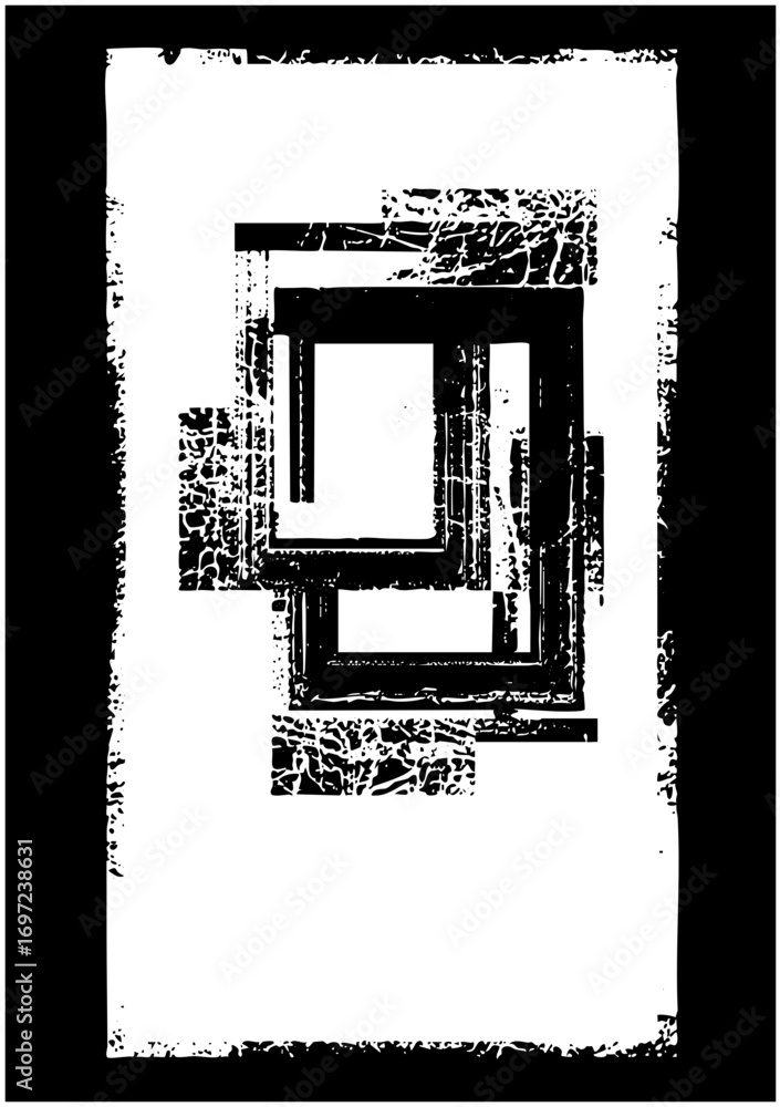 Fototapete vector abstract geometric featuring nested rectangular shapes.