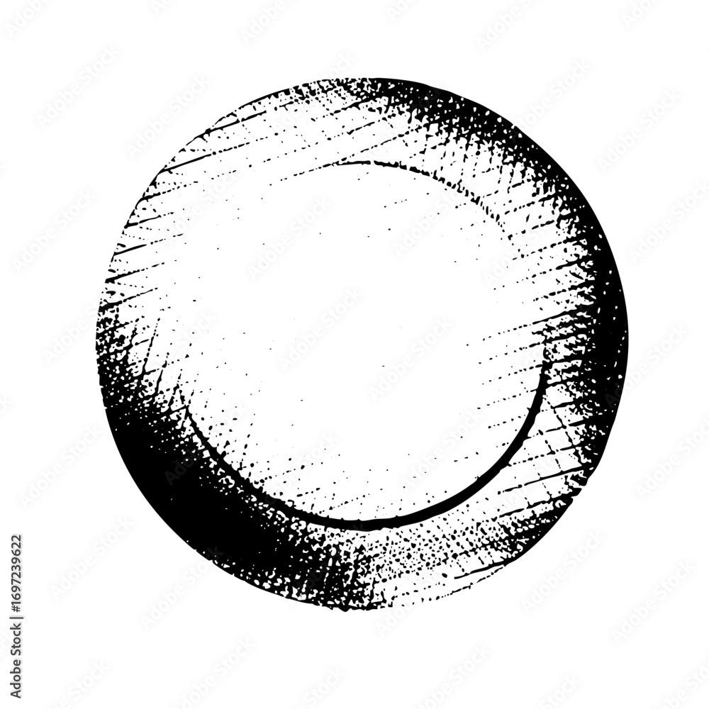 Poster vector abstract circular with a distressed curved element.