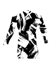 Obraz premium Vector Abstract warrior figure with dynamic shapes.