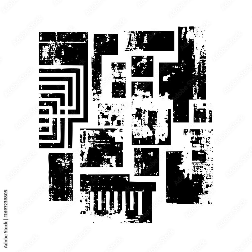 Poster vector abstract geometric blocks create a modern textured composition.