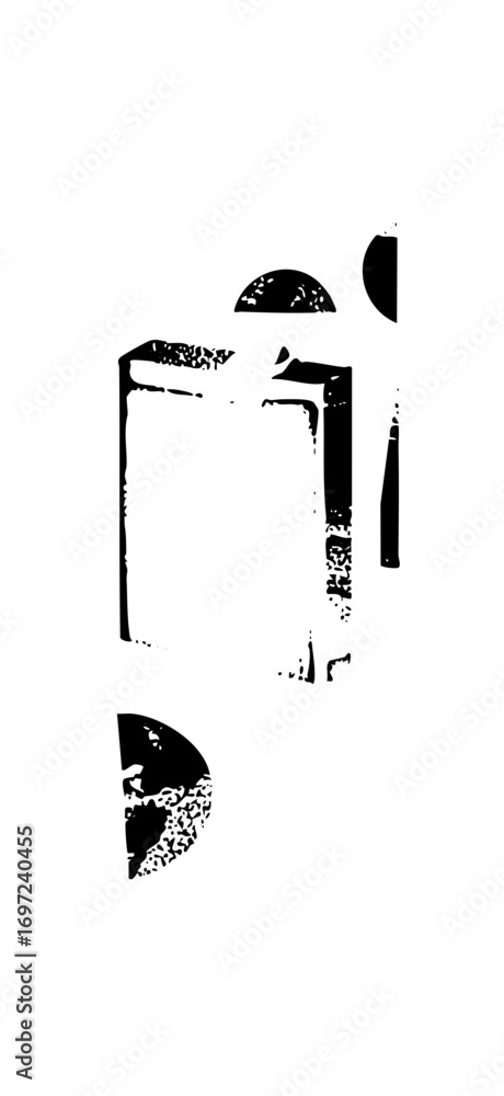 Poster vector abstract geometric shapes create a minimalist face .