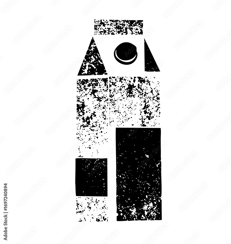 Poster vector geometric face with abstract shapes