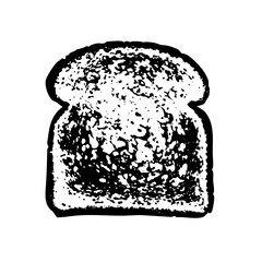 Vector Detailed of a toasted bread slice.