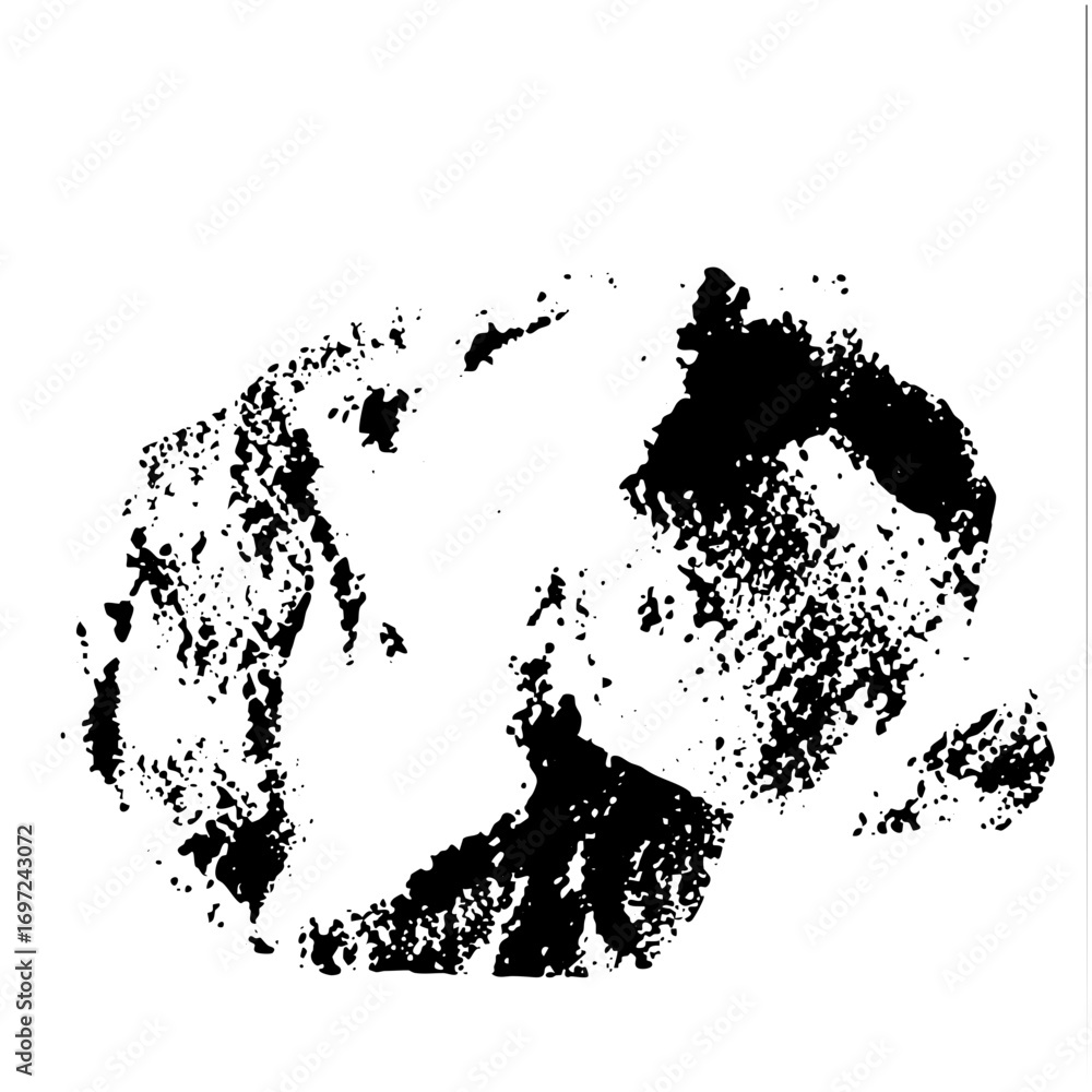 Poster vector abstract portrait of a mans face in a distressed speckled vector style.