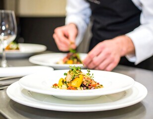 Chef plating a gourmet dish (1)