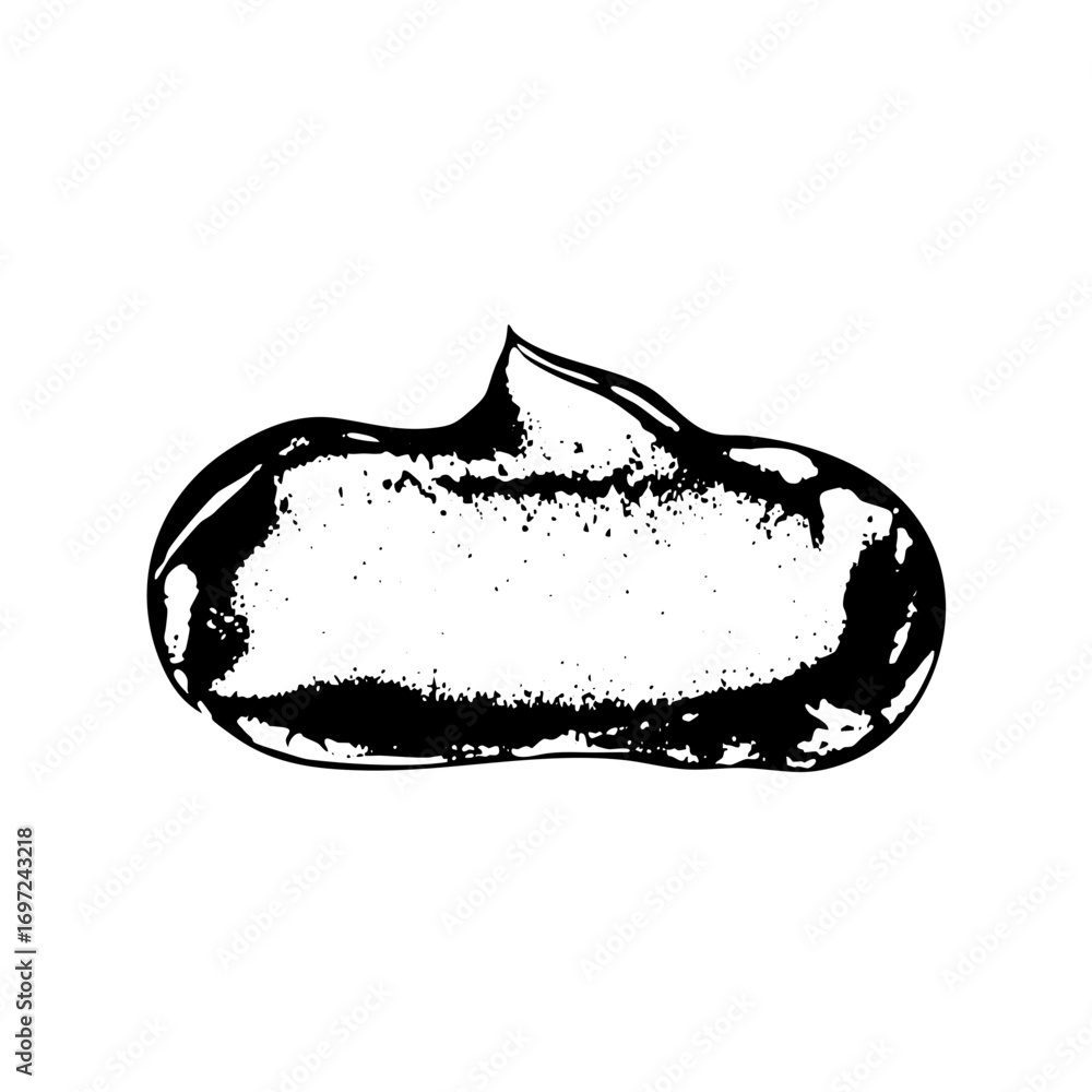 Poster vector abstract blob shape with textured edges .