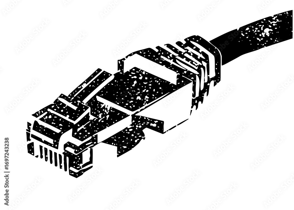 Poster vector detailed vector of a network connector.