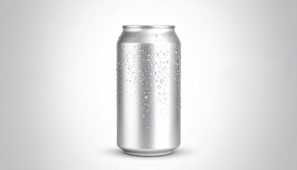 Sleek Aluminum Can with Condensation