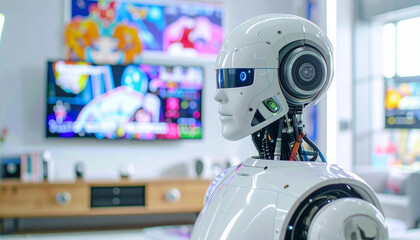 デジタルアイドルを推しかつするアンドロイドロボット　generative ai