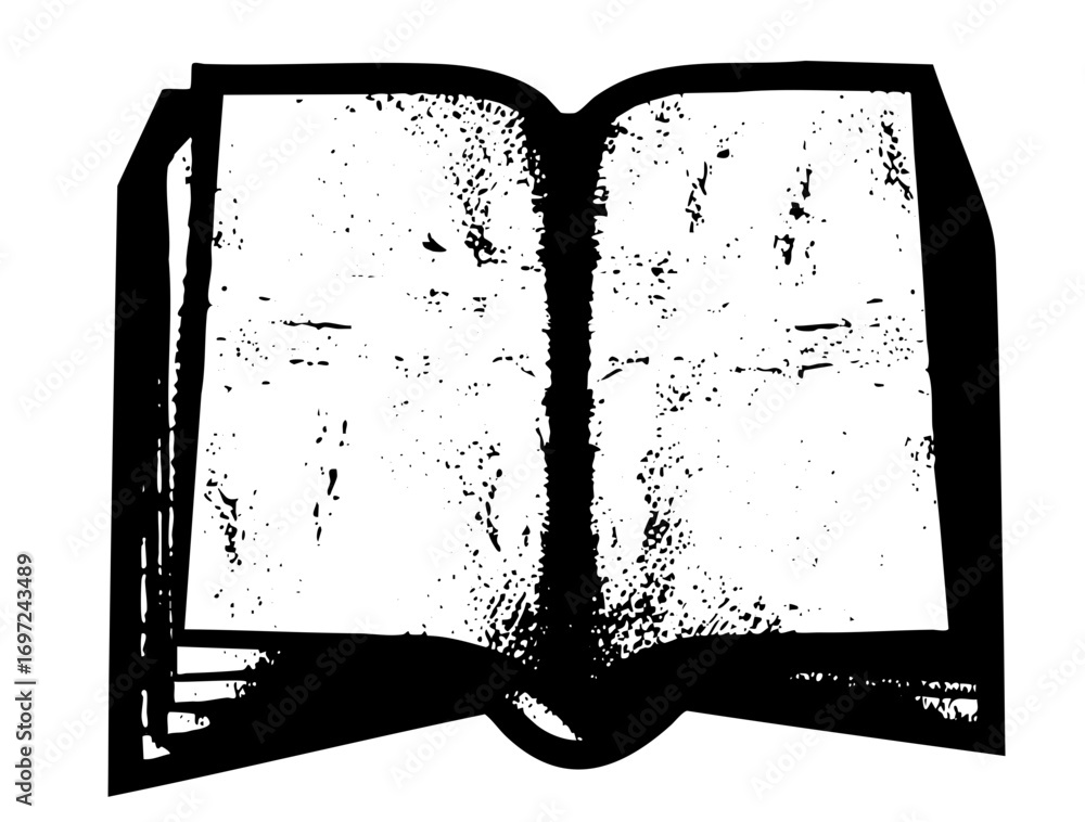 Poster vector open book with distressed texture