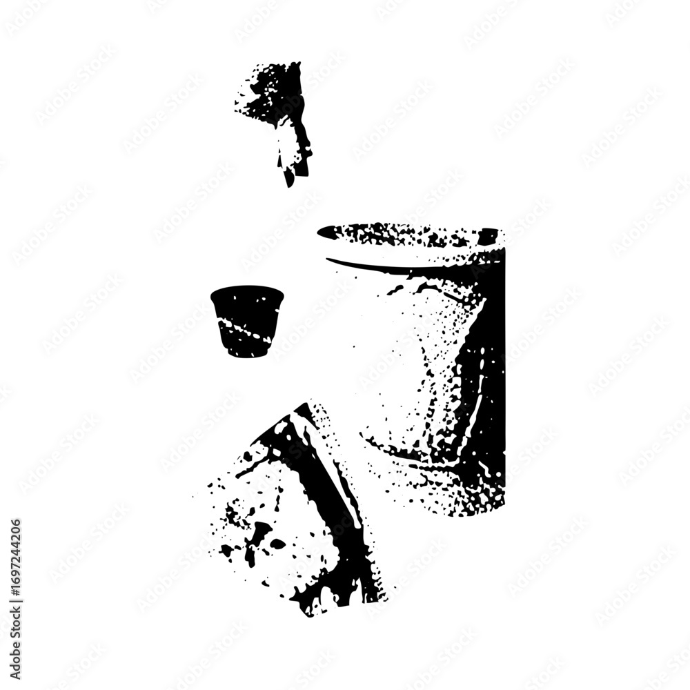 Poster vector abstract vector of a stylized face profile.