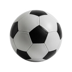Fototapeta premium A classic soccer ball, ready for action. The iconic black and white panels, perfect for the beautiful game