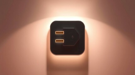 Modern Outlet with Soft Light.