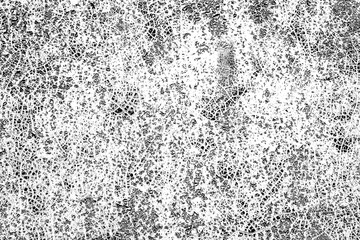 Abstract Cracked Texture, Grungy Paint or Mud Pattern, Monochrome Distressed Surface