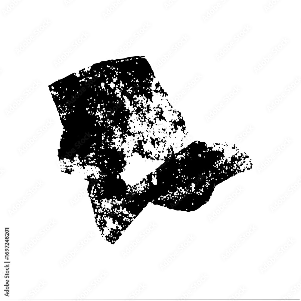Poster vector abstract black element with textured edges.