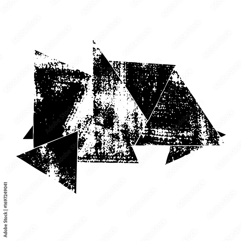 Aufkleber vector abstract geometric triangles form a dynamic distressed composition.