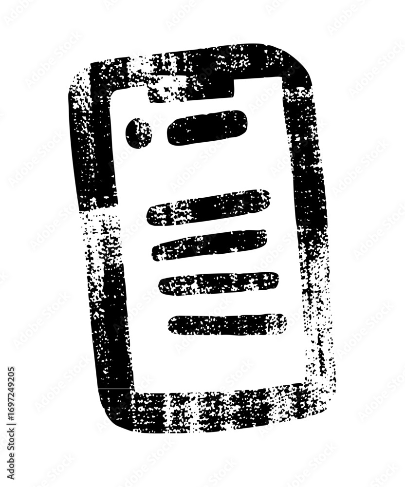 Poster vector document with distressed texture depicts information and reports.