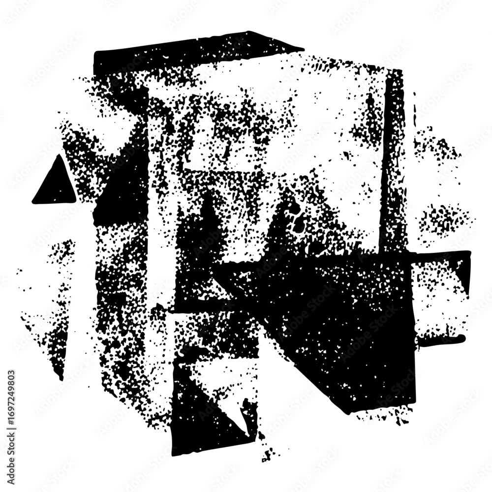 Aufkleber vector abstract geometric shapes create a dynamic fragmented .