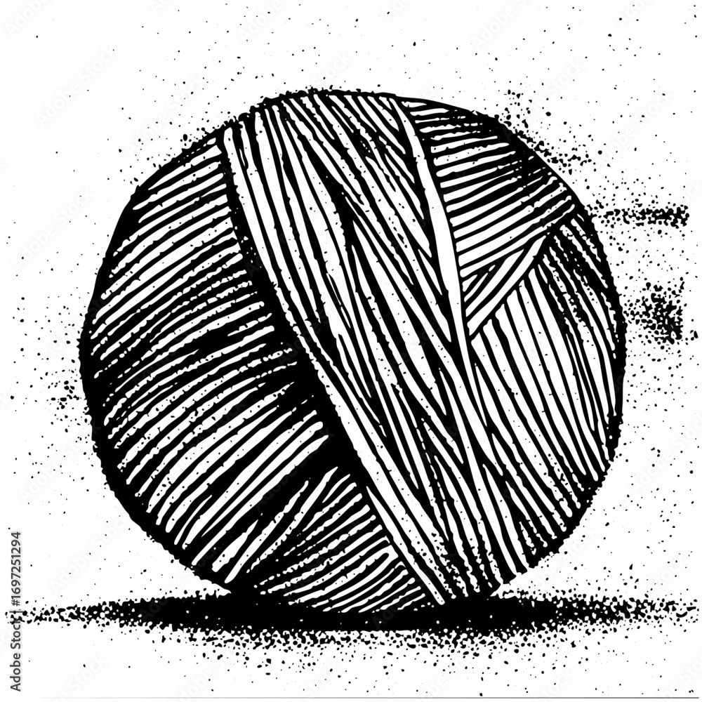 Poster vector detailed of a textured sphere with linear .