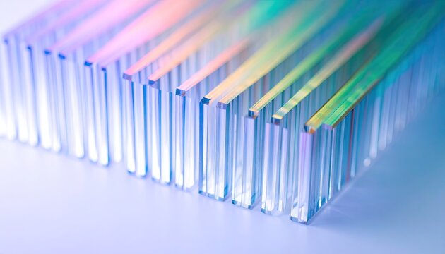 Abstract Array of Refractive Glass Rods