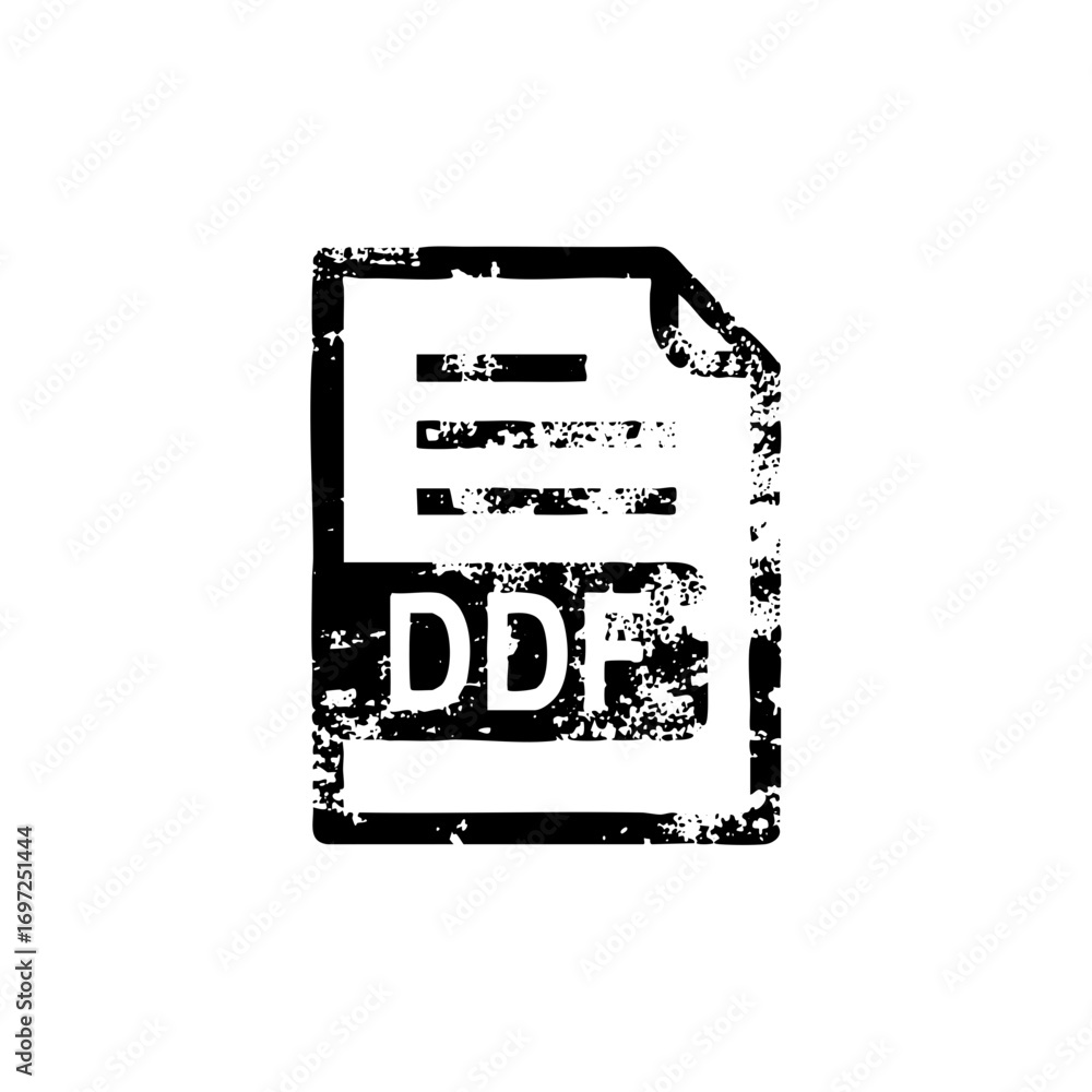 Poster vector black document displays a ddf file type.