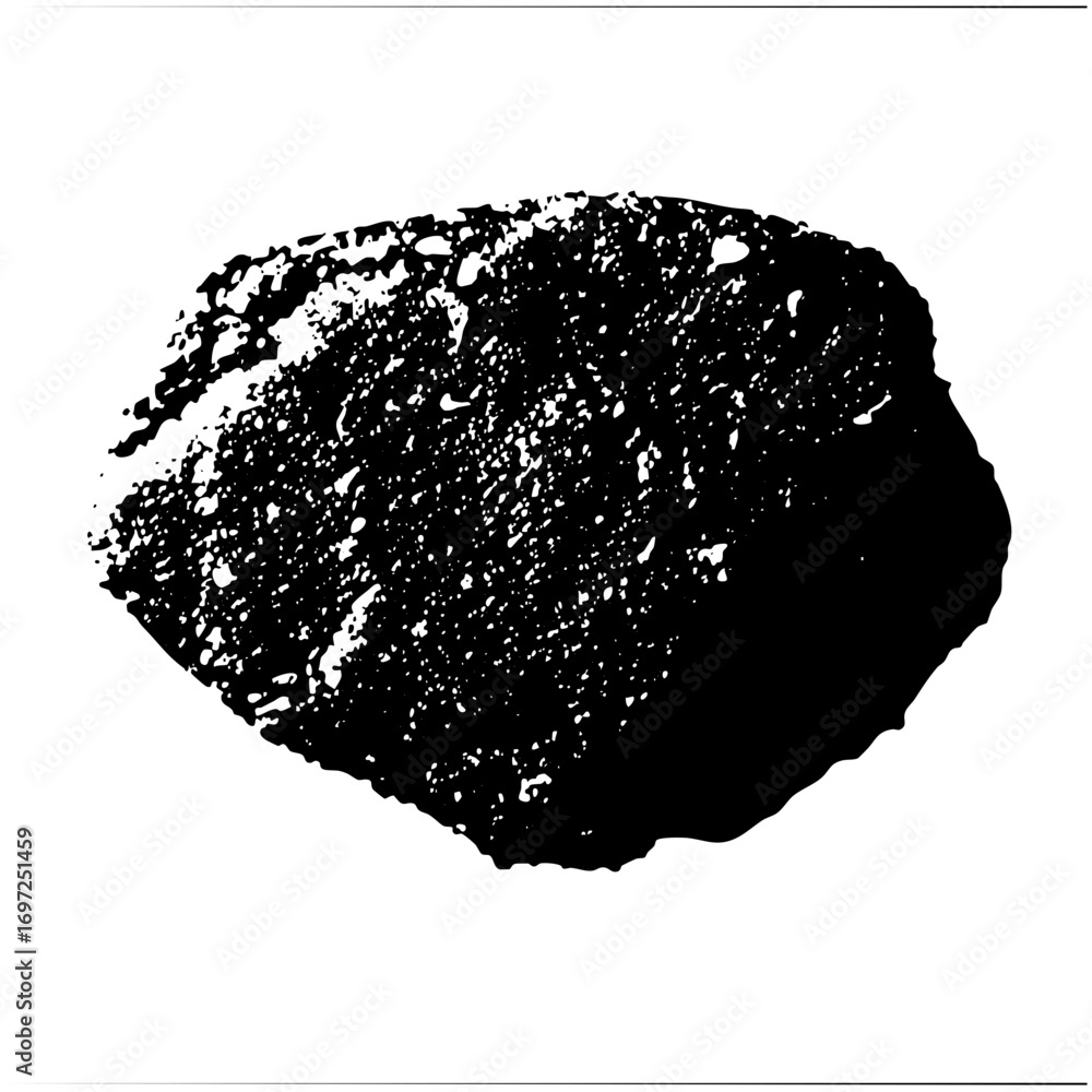 Poster vector abstract black smudge with textured edges.