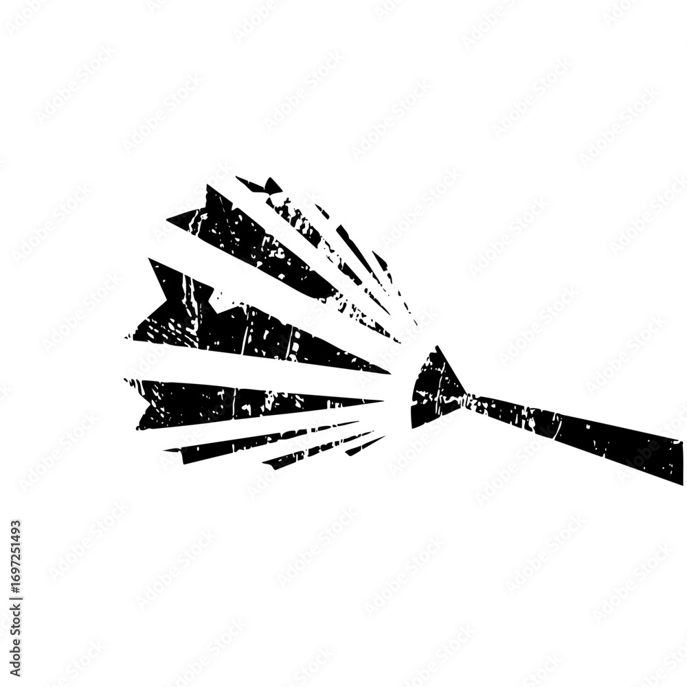 Leinwandbilder vector exploding arrow with fragmented shards a dynamic vector .