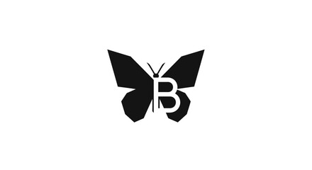 Butterfly metamorphosis logo with letter B, a symbol of transformation and personalized identity