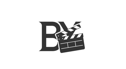Striking logo design featuring cinematic clapperboard and bold typography elements that represent