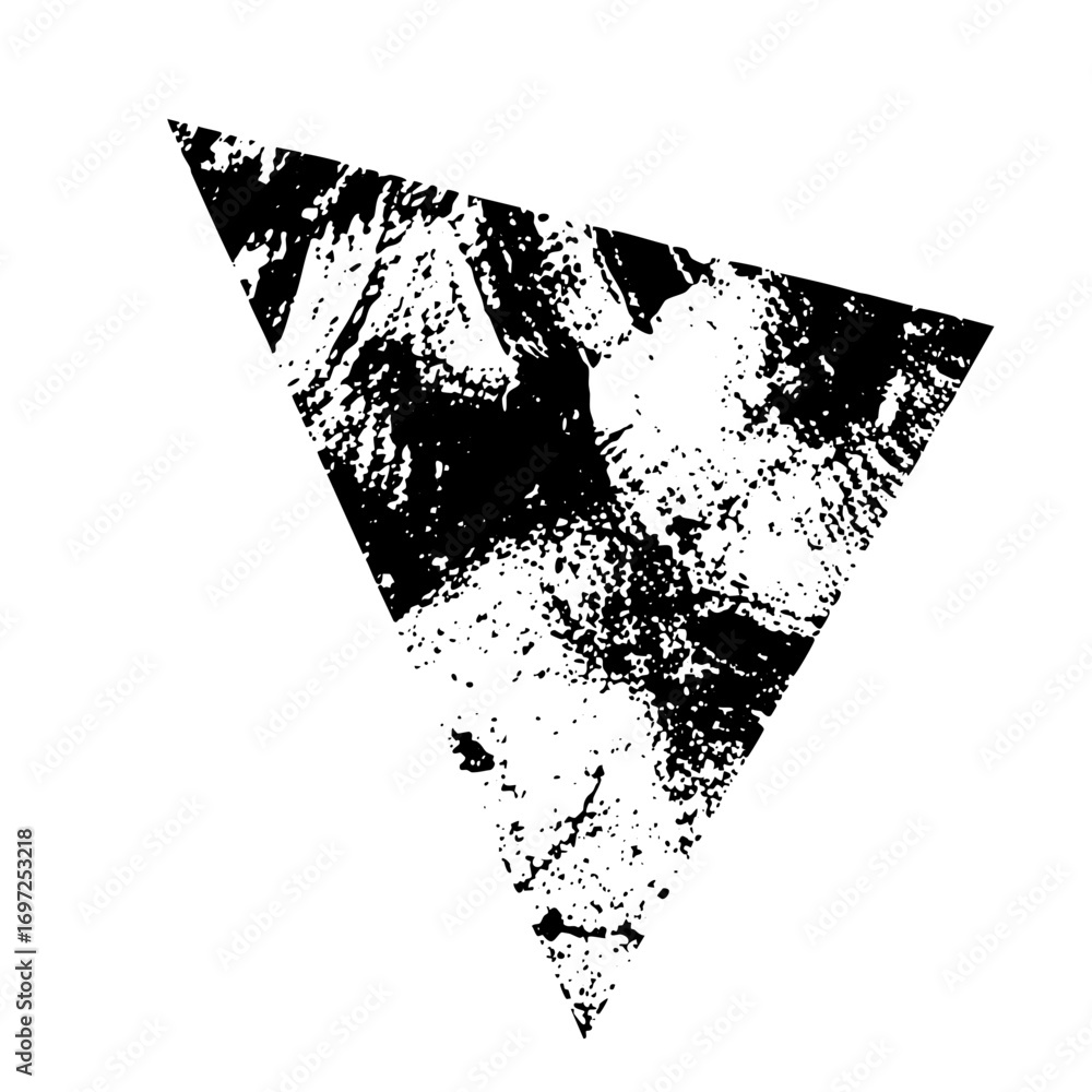 Poster vector abstract triangle with distressed texture .
