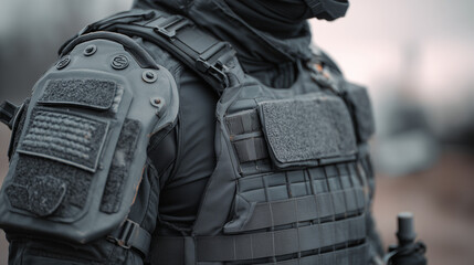 Tactical Bulletproof Armor Close-Up