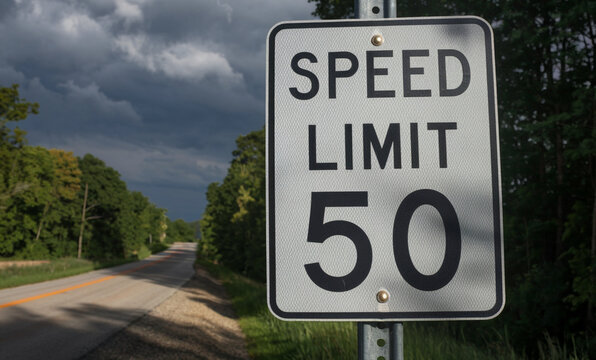 Speed Limit 50 mph Traffic Sign