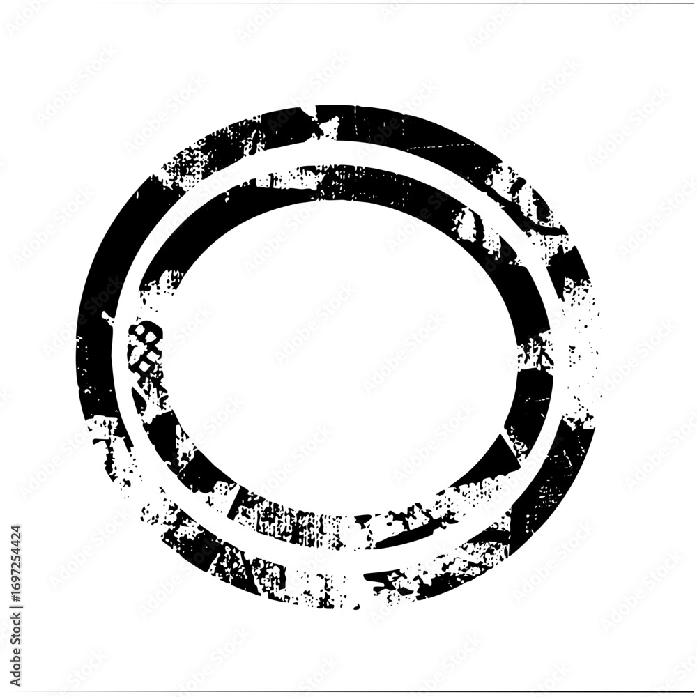 Poster vector distressed concentric circles create a grunge circular frame.