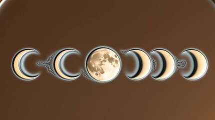 Moon Phases Graphic Design.